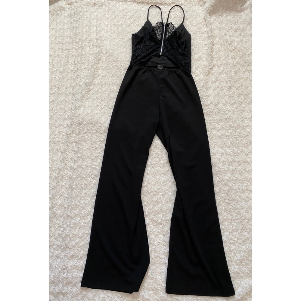 Black Lace-back Jumpsuit